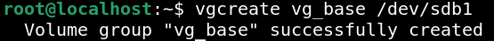 vgcreate